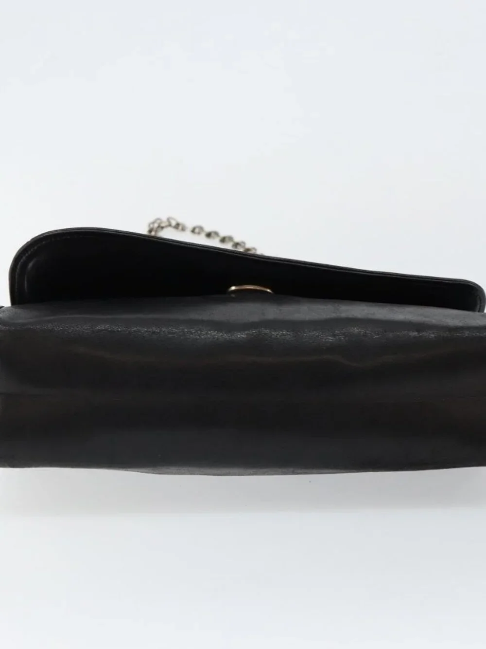 CHANEL COCO Mark Chain Shoulder Bag Lamb Skin Vintage Black CC Auth 146795